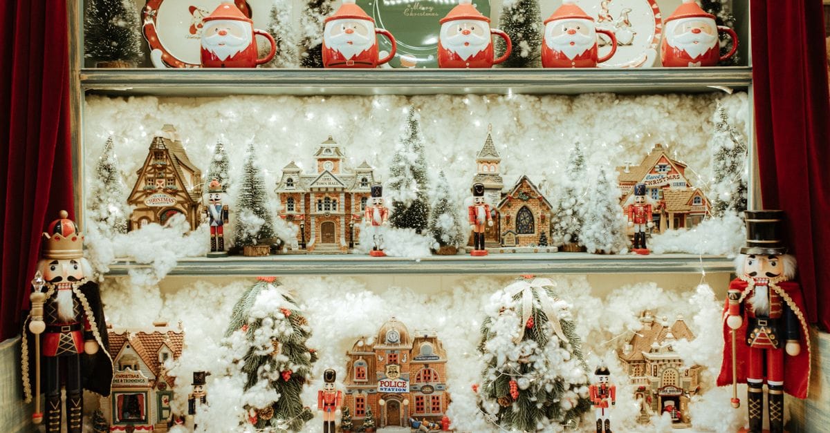 Colorful Tree Wrapping Display